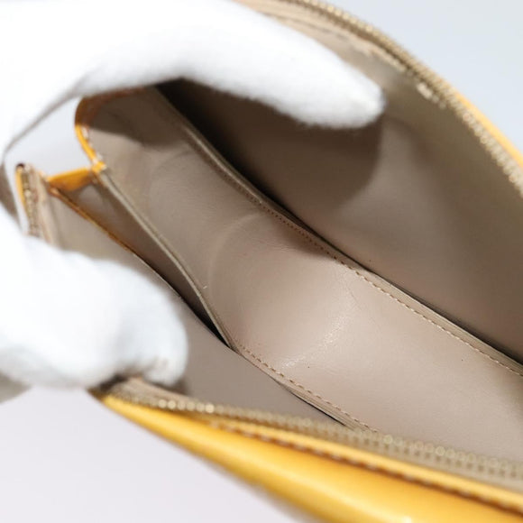 LOUIS VUITTON Monogram Vernis Motto Accessory Pouch Beige M91136 LV Auth ep9947