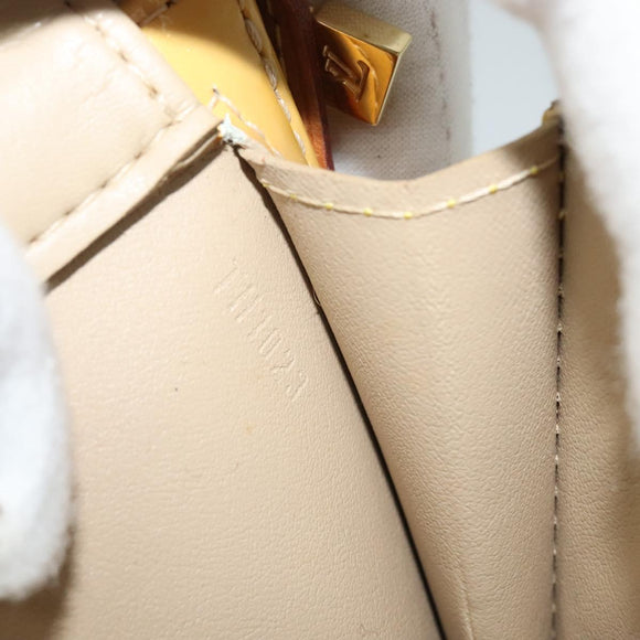 LOUIS VUITTON Monogram Vernis Motto Accessory Pouch Beige M91136 LV Auth ep9947