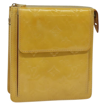 LOUIS VUITTON Monogram Vernis Motto Accessory Pouch Beige M91136 LV Auth ep9947