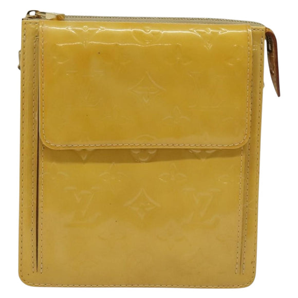 LOUIS VUITTON Monogram Vernis Motto Accessory Pouch Beige M91136 LV Auth ep9947