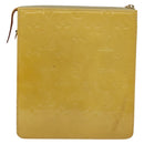 LOUIS VUITTON Monogram Vernis Motto Accessory Pouch Beige M91136 LV Auth ep9947-3