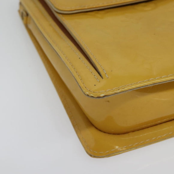 LOUIS VUITTON Monogram Vernis Motto Accessory Pouch Beige M91136 LV Auth ep9947