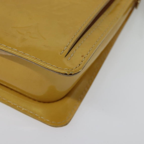 LOUIS VUITTON Monogram Vernis Motto Accessory Pouch Beige M91136 LV Auth ep9947