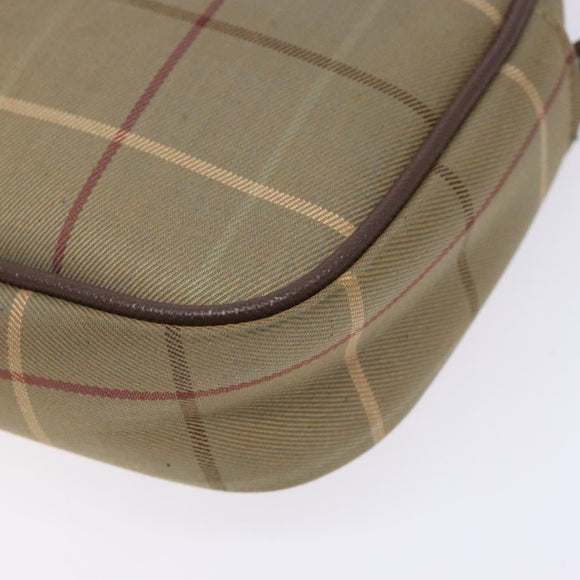 Burberrys Nova Check Shoulder Bag Canvas Beige Gold Auth ep9949