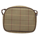 Burberrys Nova Check Shoulder Bag Canvas Beige Gold Auth ep9949-2