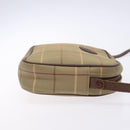 Burberrys Nova Check Shoulder Bag Canvas Beige Gold Auth ep9949-3