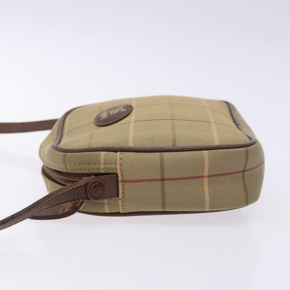 Burberrys Nova Check Shoulder Bag Canvas Beige Gold Auth ep9949