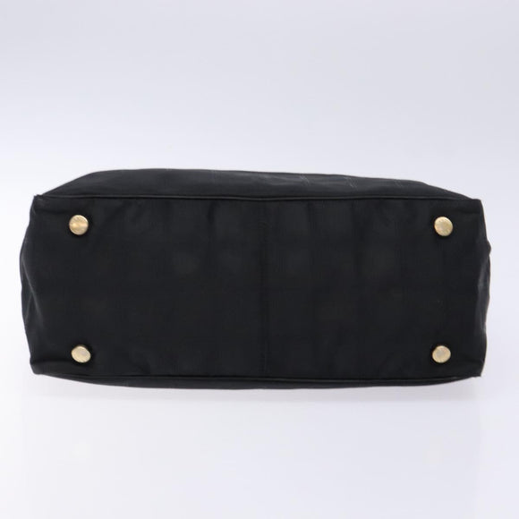 CHANEL New Travel Line Hand Bag Nylon Black CC Auth ep9954