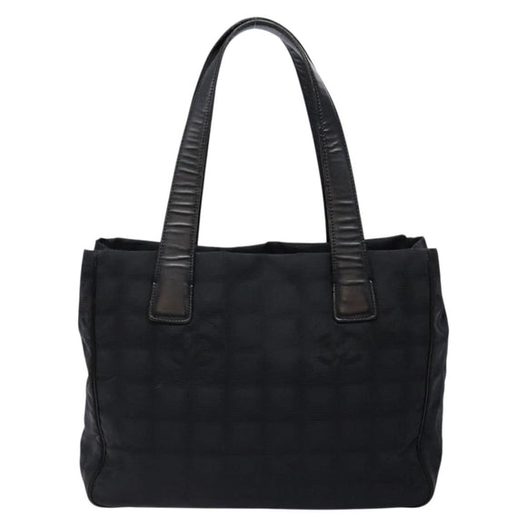 CHANEL New Travel Line Hand Bag Nylon Black CC Auth ep9954