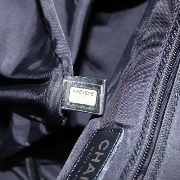 CHANEL New Travel Line Hand Bag Nylon Black CC Auth ep9954