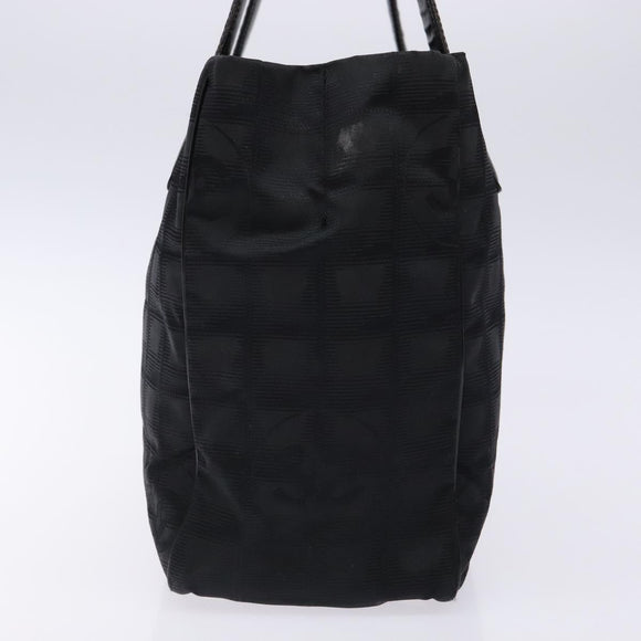 CHANEL New Travel Line Hand Bag Nylon Black CC Auth ep9954