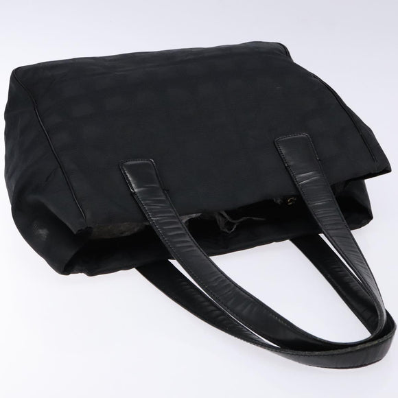 CHANEL New Travel Line Hand Bag Nylon Black CC Auth ep9954
