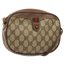 GUCCI GG Supreme Web Sherry Line Bag PVC Beige Gold 007 58 6112 Auth ep9956-1