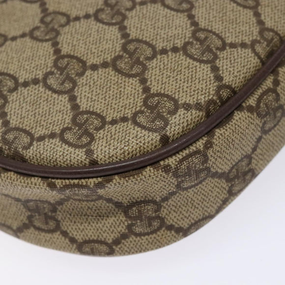 GUCCI GG Supreme Web Sherry Line Bag PVC Beige Gold 007 58 6112 Auth ep9956