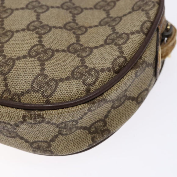 GUCCI GG Supreme Web Sherry Line Bag PVC Beige Gold 007 58 6112 Auth ep9956