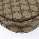 GUCCI GG Supreme Web Sherry Line Bag PVC Beige Gold 007 58 6112 Auth ep9956-13