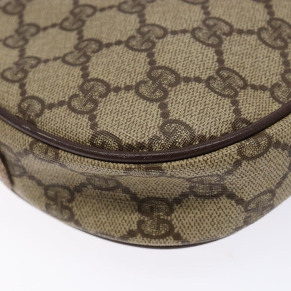 GUCCI GG Supreme Web Sherry Line Bag PVC Beige Gold 007 58 6112 Auth ep9956