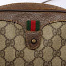 GUCCI GG Supreme Web Sherry Line Bag PVC Beige Gold 007 58 6112 Auth ep9956-15