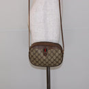 GUCCI GG Supreme Web Sherry Line Bag PVC Beige Gold 007 58 6112 Auth ep9956-21