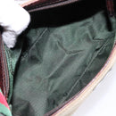 GUCCI Web Sherry Line Accessory Pouch Canvas Beige Silver Auth ep9957-17