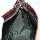 GUCCI Web Sherry Line Accessory Pouch Canvas Beige Silver Auth ep9957-18