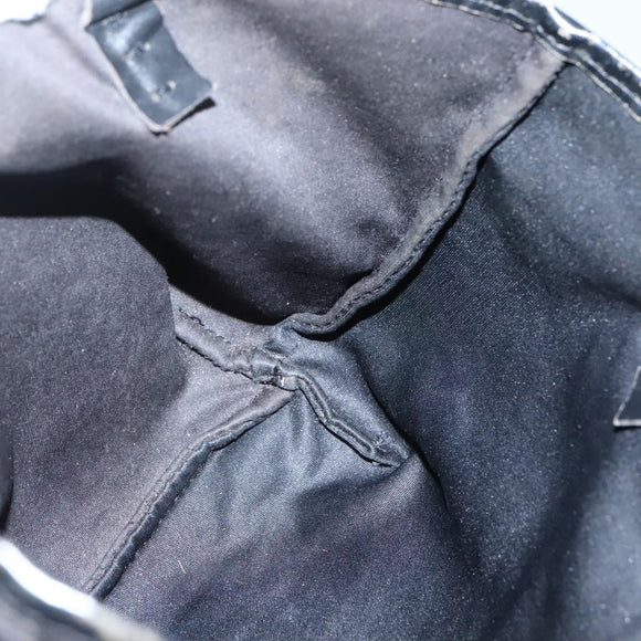 FENDI Zucchino Canvas Hand Bag Black Silver Auth ep9961