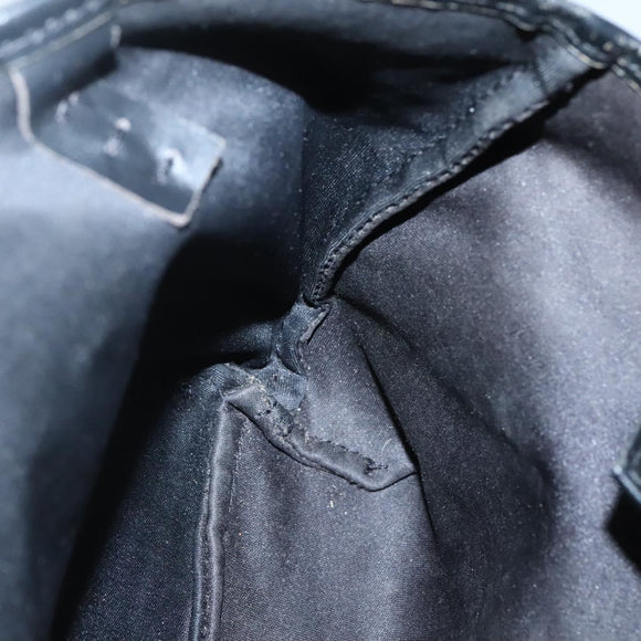 FENDI Zucchino Canvas Hand Bag Black Silver Auth ep9961