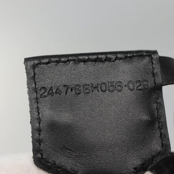 FENDI Zucchino Canvas Hand Bag Black Silver Auth ep9961