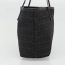 FENDI Zucchino Canvas Hand Bag Black Silver Auth ep9961-3
