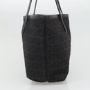 FENDI Zucchino Canvas Hand Bag Black Silver Auth ep9961-4