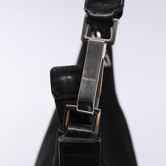 GUCCI Shoulder Bag Canvas Black Silver 000 0602 Auth ep9962