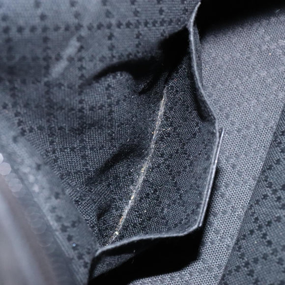 GUCCI Shoulder Bag Canvas Black Silver 000 0602 Auth ep9962