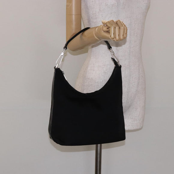 GUCCI Shoulder Bag Canvas Black Silver 000 0602 Auth ep9962