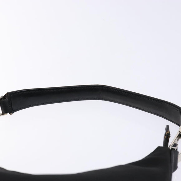 GUCCI Shoulder Bag Canvas Black Silver 000 0602 Auth ep9962