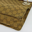 GUCCI GG Canvas Shoulder Bag Beige Gold Auth ep9963-11