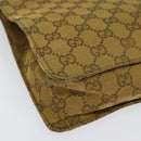 GUCCI GG Canvas Shoulder Bag Beige Gold Auth ep9963-12