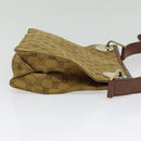 GUCCI GG Canvas Shoulder Bag Beige Gold Auth ep9963-5