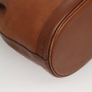 Burberrys Shoulder Bag Leather Brown Gold Auth ep9966-14