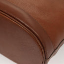 Burberrys Shoulder Bag Leather Brown Gold Auth ep9966-9