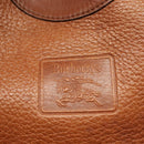 Burberrys Shoulder Bag Leather Brown Gold Auth ep9966-17