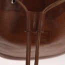 Burberrys Shoulder Bag Leather Brown Gold Auth ep9966-11