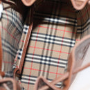 Burberrys Shoulder Bag Leather Brown Gold Auth ep9966-12