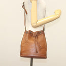 Burberrys Shoulder Bag Leather Brown Gold Auth ep9966-21