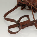 Burberrys Shoulder Bag Leather Brown Gold Auth ep9966-7