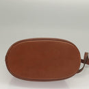 Burberrys Shoulder Bag Leather Brown Gold Auth ep9966-5