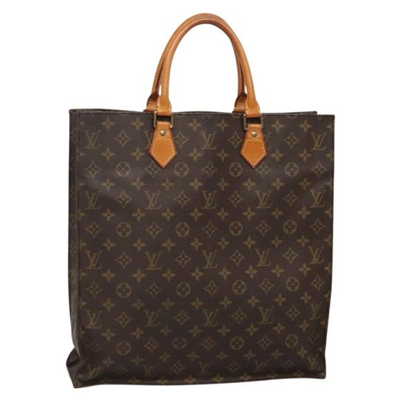 LOUIS VUITTON Monogram Sac Plat Hand Bag M51140 LV Auth ep9969