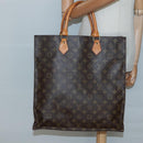 LOUIS VUITTON Monogram Sac Plat Hand Bag M51140 LV Auth ep9969-19