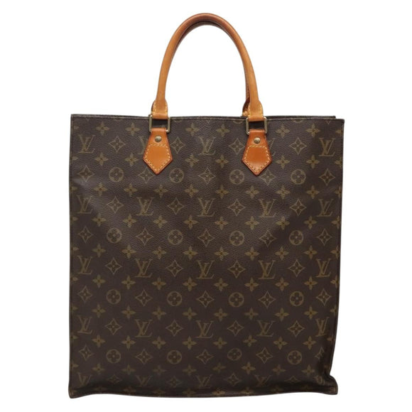 LOUIS VUITTON Monogram Sac Plat Hand Bag M51140 LV Auth ep9969