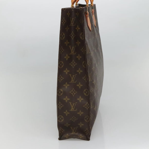 LOUIS VUITTON Monogram Sac Plat Hand Bag M51140 LV Auth ep9969