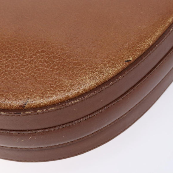 Burberrys Shoulder Bag Leather Brown Gold Auth ep9972